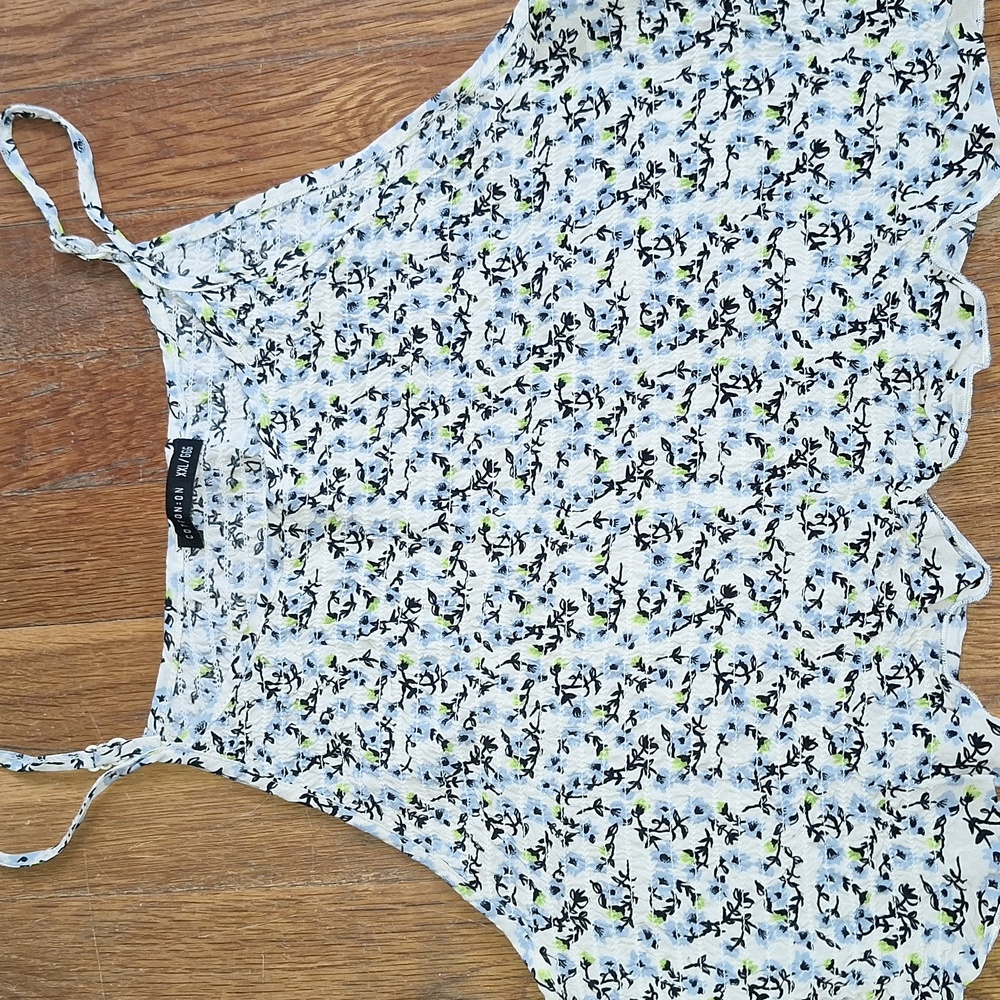 Floral seersucker top